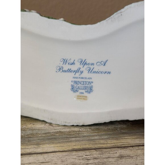 Princeton Gallery Wish Upon a Butterfly Porcelain Unicorn Figurine 2006 - Picture 13 of 15